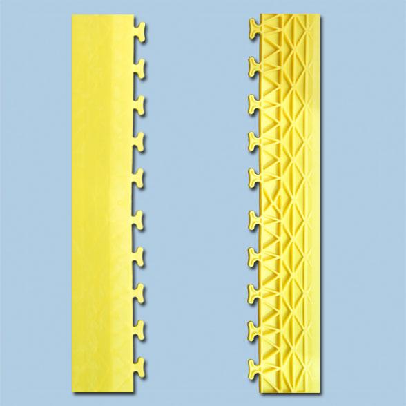 Skråkant til ESD klikgulv + 608 x 100 mm; gul; PVC