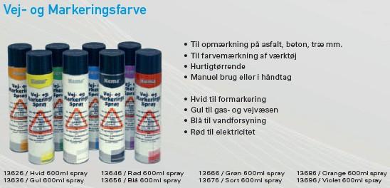 Vej/markeringsspray gul 600ml aerosoldåse t/gas&vejvæsen