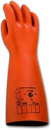 Orange L-AUS handske 36kV CL-4 41cm - 4,8mm tyk EN 60 903:2003